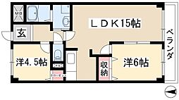 ノダグランデ 2LDKの間取図画像