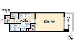 千種アヴァンギャルドプレイス 1Kの間取図画像