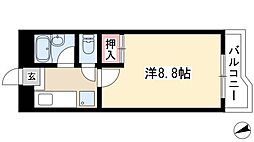 湯口マンション 1Kの間取図画像