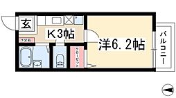 いづみコーポ 1Kの間取図画像