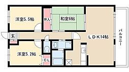 サン・カーフ2 3LDKの間取図画像