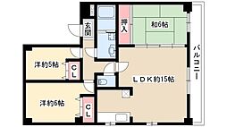 サン・カーフ2 3LDKの間取図画像