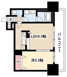 プレミアムコート葵 1LDKの間取図画像