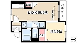 本郷ミユキビル 1LDKの間取図画像