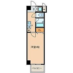 ジュネス藤森 1Kの間取図画像