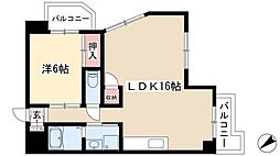 アルル・覚王山 1LDKの間取図画像