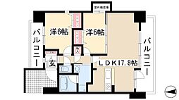 CHAYAGASAKARISE 2LDKの間取図画像