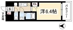 プレサンスTHE新栄 1Kの間取図画像