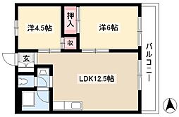 OS・SKYマンション城下 3DKの間取図画像