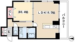 サン・東山公園ウエスト 1LDKの間取図画像
