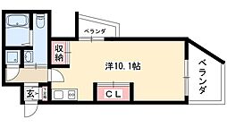 ライブコート千種 1Kの間取図画像