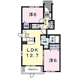グランツ荒田 2LDKの間取図画像