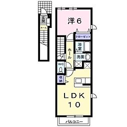 ウィステリア池下 1LDKの間取図画像