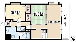 バローネ八雲 2LDKの間取図画像