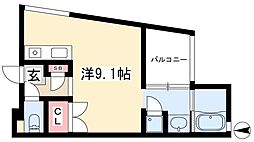 Tステージ新栄 ワンルームの間取図画像