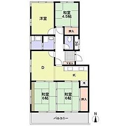 東浦マンション 4DKの間取図画像