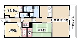 クレストヒルズ東山 3LDKの間取図画像