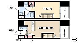 シエルブルー栄 1LDKの間取図画像