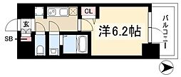 プレサンス千種駅前レイズ 1Kの間取図画像