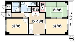 シティーアーク新栄 3DKの間取図画像