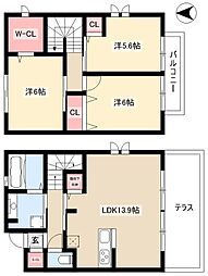 アンベリール 3LDKの間取図画像
