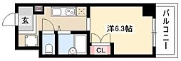 フロンティアハイツ 1Kの間取図画像