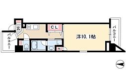 千種ライズ 1Kの間取図画像