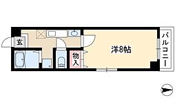 サンスパーク 1Kの間取図画像
