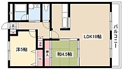 HILLS21 2LDKの間取図画像