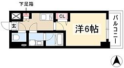 ディアレイシャス泉 1Kの間取図画像
