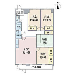 エレガンスマイン3 4LDKの間取図画像