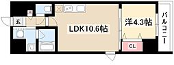 プロシード池下 1LDKの間取図画像