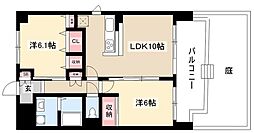 アベニュー大針 2LDKの間取図画像