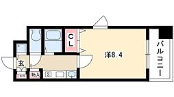 プレサンス泉セントマーク 1Kの間取図画像