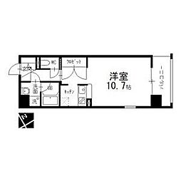 グラントリアノン 1Kの間取図画像