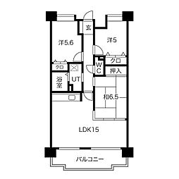 シティ・ライフグランヴィーネ星ケ丘B棟 3LDKの間取図画像