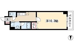 グランルクレ新栄ウエスト 1Kの間取図画像
