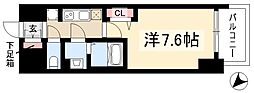 プレサンス新栄リベラ 1Kの間取図画像