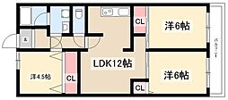ダイアパレス喜多山 3DKの間取図画像