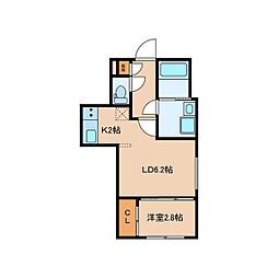 quadorIMAIKEEAST 1LDKの間取図画像
