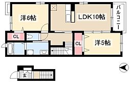 ソレイユ八反 2階/-