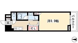 千種ライズ 1Kの間取図画像