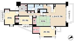 レジディア徳川 4LDKの間取図画像