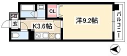 REGALO覚王山 1Kの間取図画像