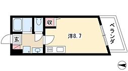 葵ビル ワンルームの間取図画像