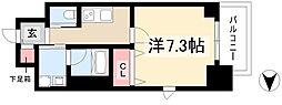 アヴェニール徳川 1Kの間取図画像
