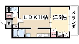 ヴィヴィアン名東本通 1LDKの間取図画像