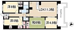 宝マンション高針原 4LDKの間取図画像