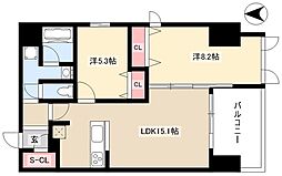 スリーアイランドタワー星ヶ丘 2LDKの間取図画像