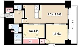 GRANDESPOIR車道 2LDKの間取図画像